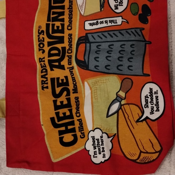 NEW Limited Edition Trader Joe’s Cheese Tote Bag NWT - Picture 8 of 11